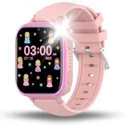 Smartwatch Dla Dziecka Angelo A26 różowy Zegarek Dziecięcy Telefon SIM Gry Nauka Bajki Aparat